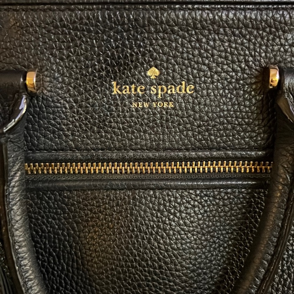 Kate spade, purse, black leather